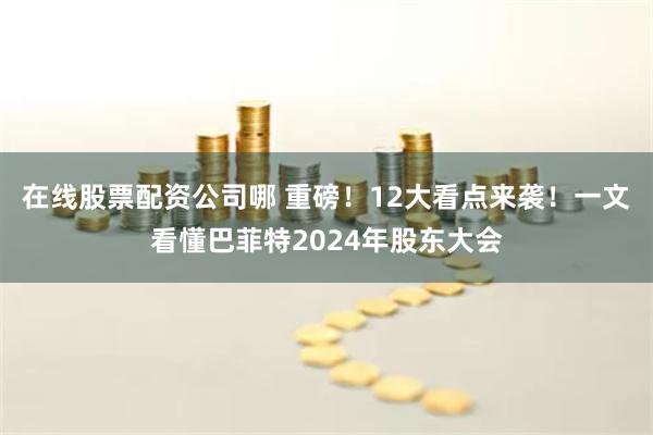 在线股票配资公司哪 重磅！12大看点来袭！一文看懂巴菲特2024年股东大会