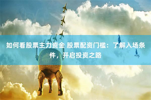 如何看股票主力资金 股票配资门槛:了解入场条件,开启投资之路